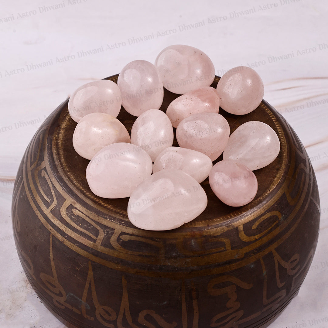Rose Quartz Tumble - Abhimantrit & Certified