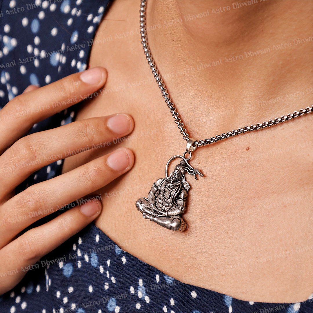 Meditating Hanuman Ji Pendant (Blessing & Protection) - Abhimantrit