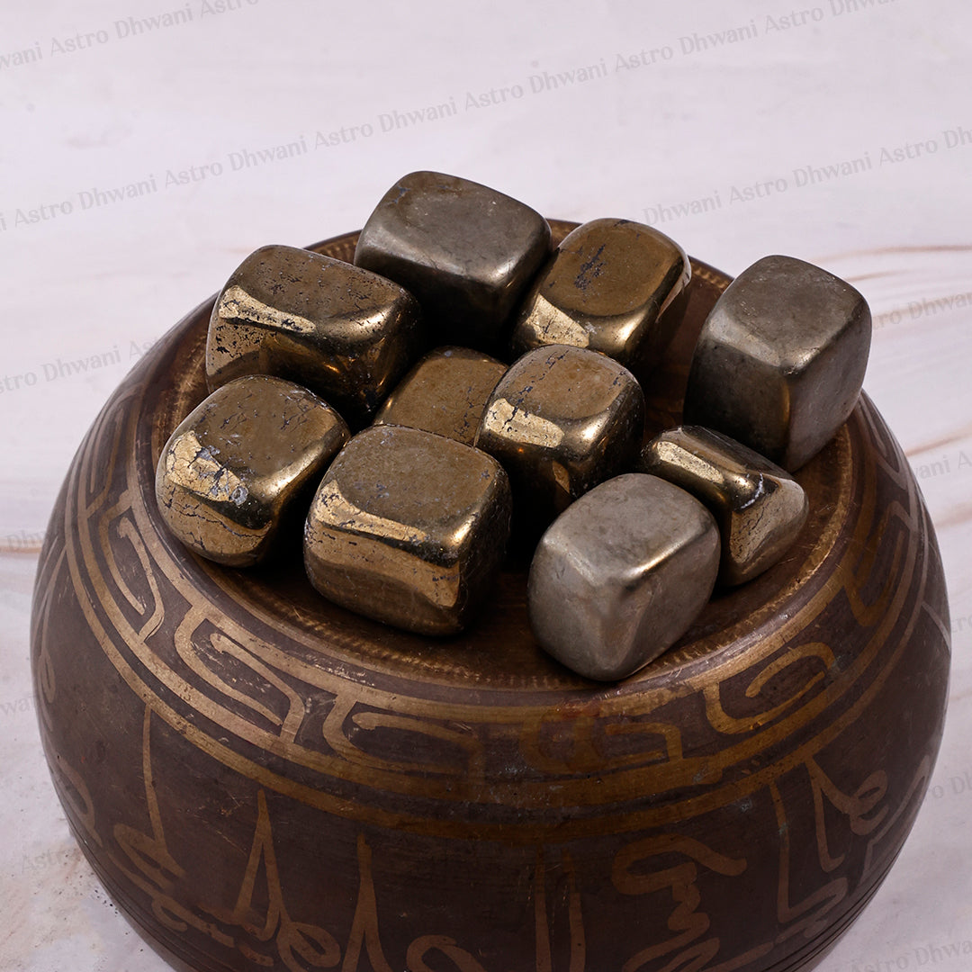 PYRITE TUMBLE ( Abhimantrit & Certified )
