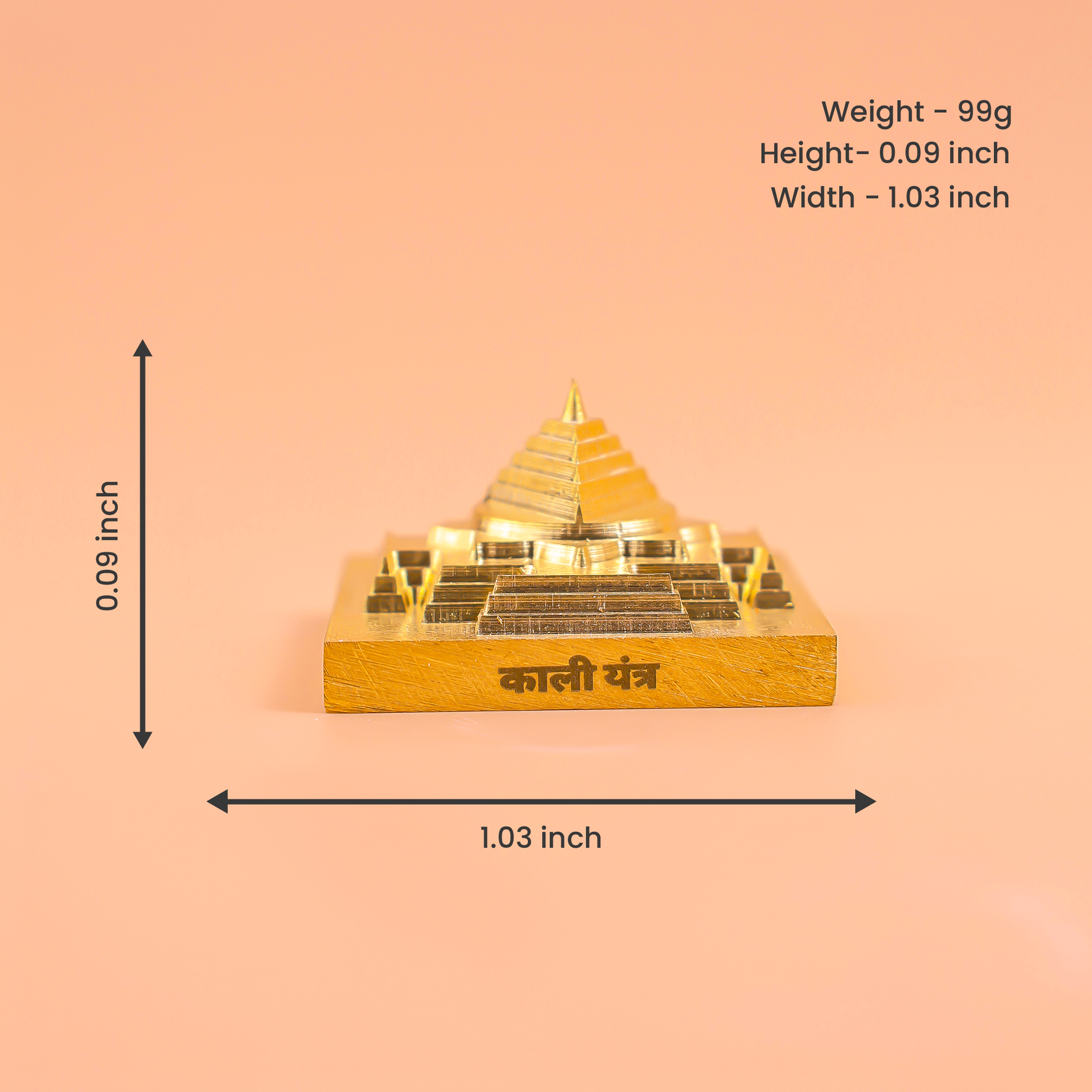 Kali Yantra (Removes Problems & Gives Strong Protection) – Abhimantrit