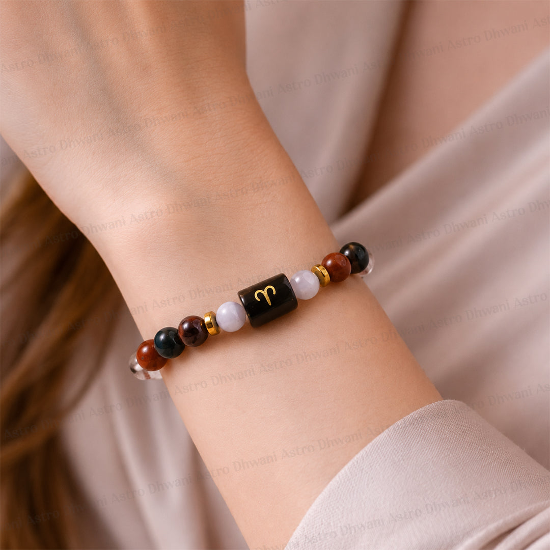 Aries (मेष राशि) Zodiac Sign Multi Stone Bracelets