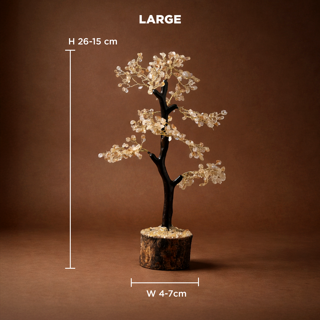 High Financial Status, Success in Job & Profession: Yellow Citrine Tree - Abhimantrit