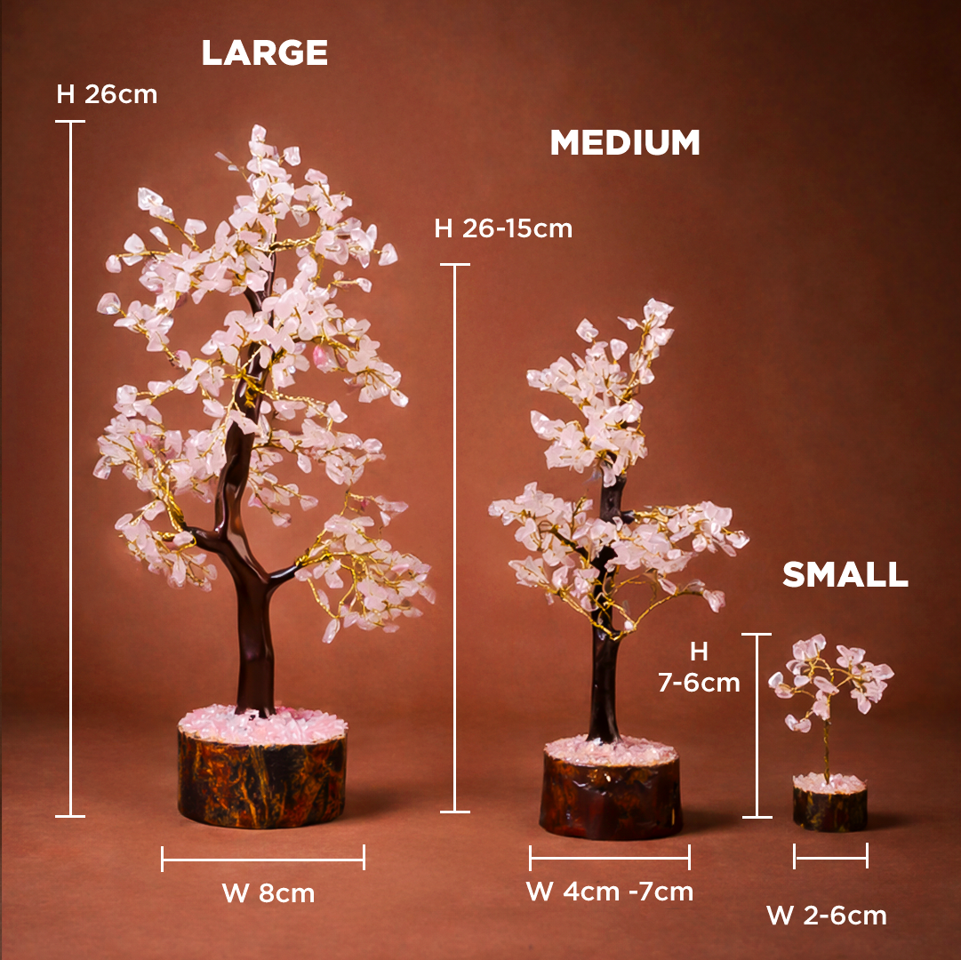 Improve Love, Relationship & Emotional Connection: Rose Quartz Tree - Abhimantrit