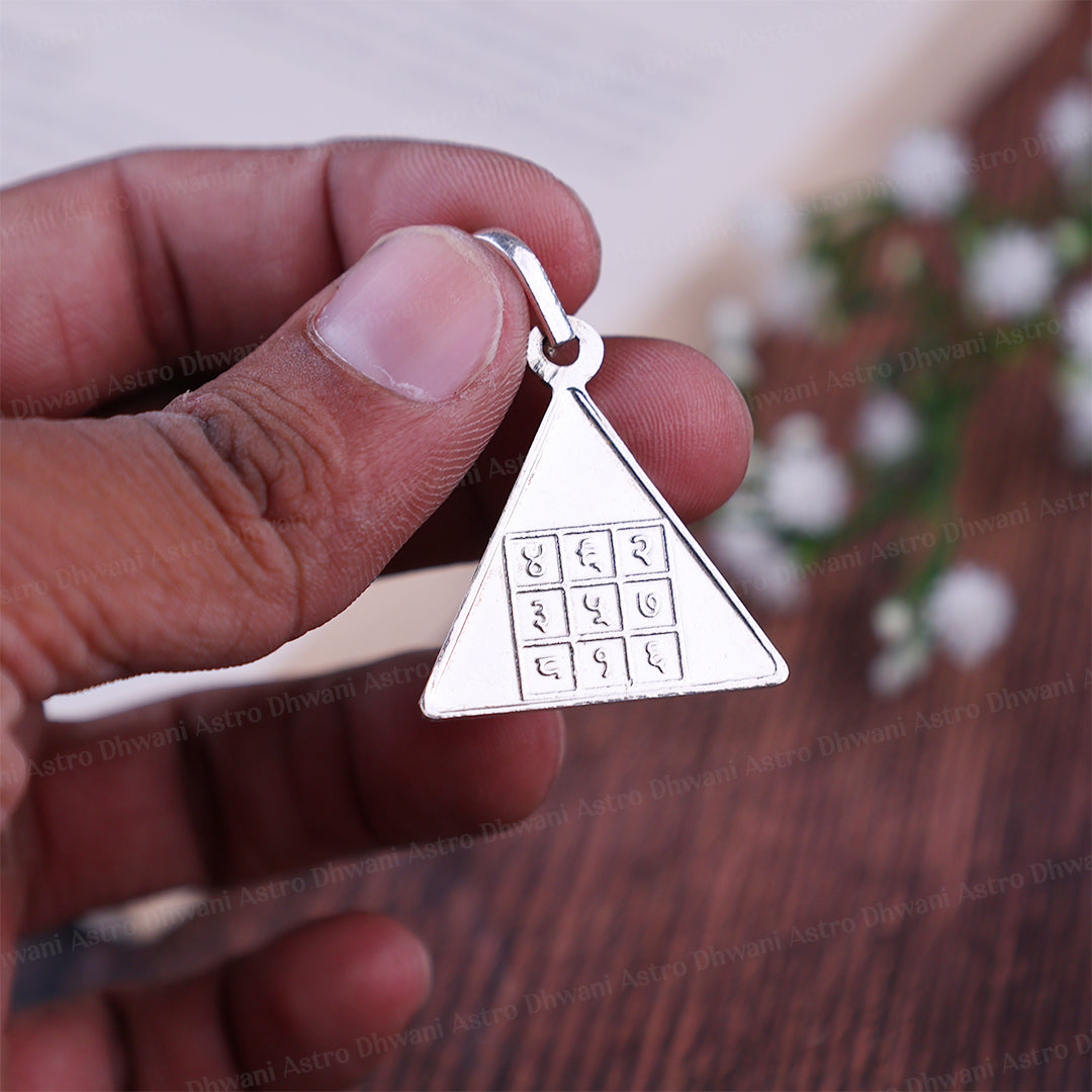 Pyra Surya With Loshu Grid Yantra Pendant