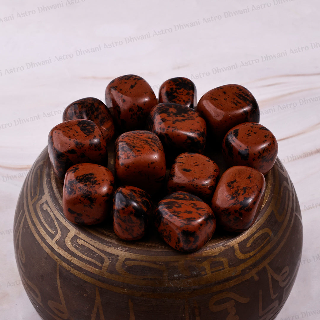 MAHOGANY OBSIDIAN TUMBLE ( Abhimantrit & Certified )