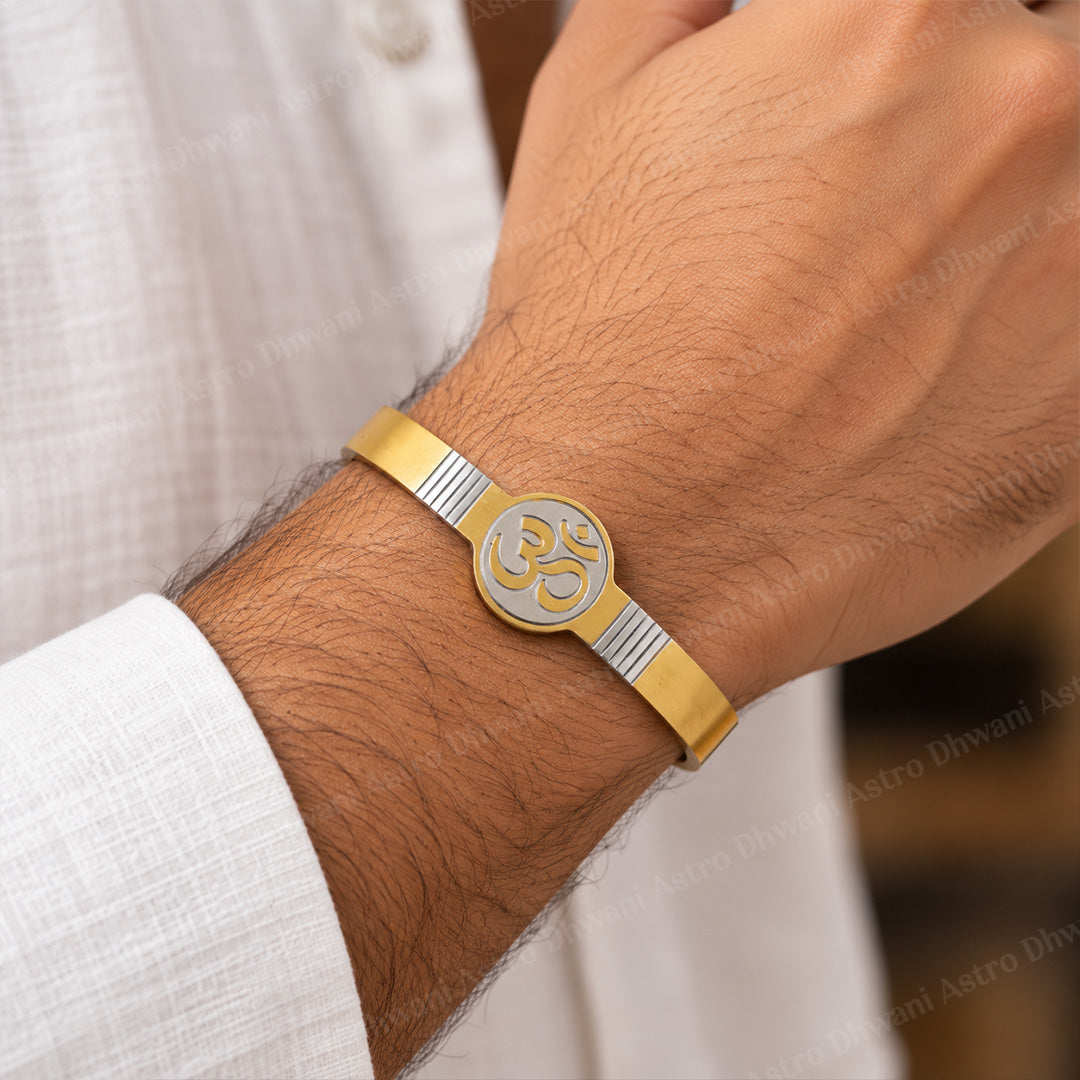 Om Suraksha Kada (IGP Gold Plating) - Abhimantrit