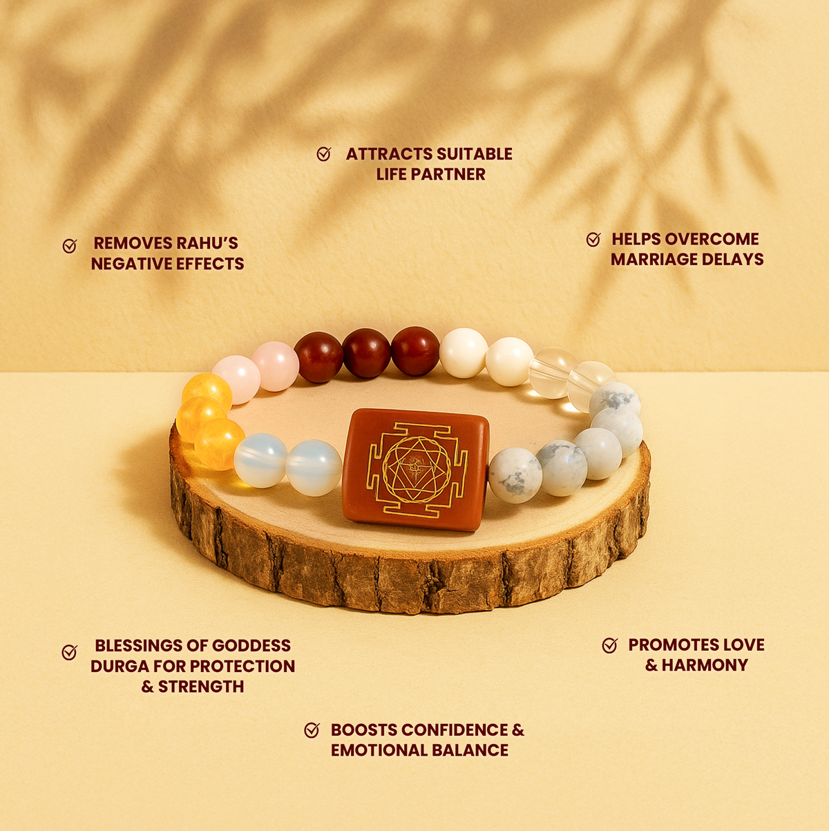 SHIGHRA VIVAH DURGA SAKTI YANTRA BRACELET - Abhimatrit & Certified