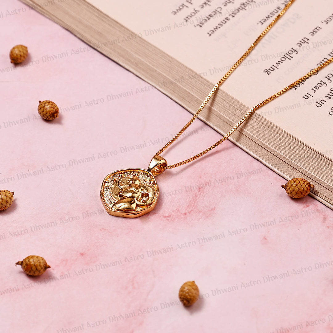Aries Zodiac Sign Gold Plated Pendant for Boost Confidence