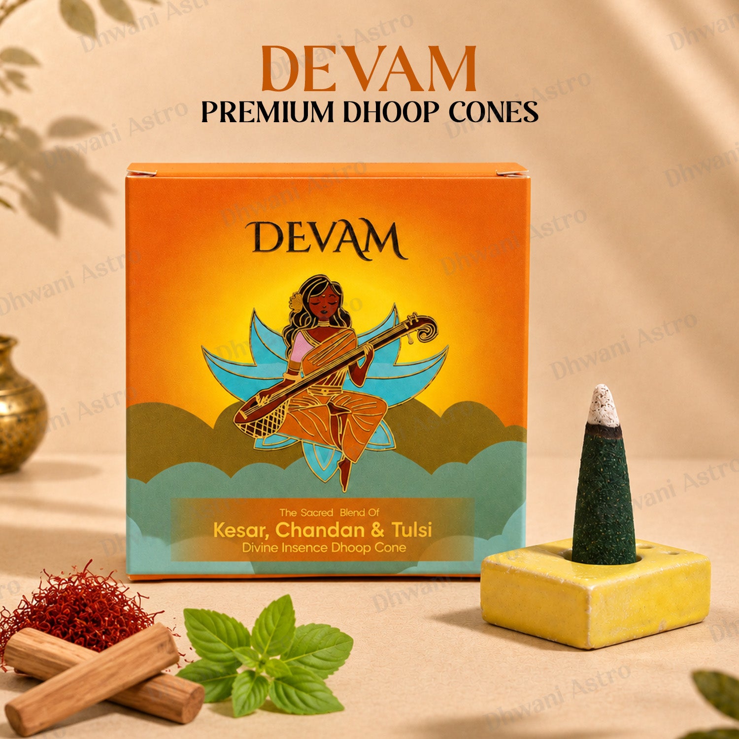 DEVAM Divine Incense Dhoop Cones | Spiritual Fragrance Collection for Pooja, Meditation & Home