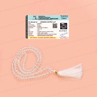 Clear Quartz Crystal Mala, 108 Beads, Meditation & Japa Necklace, Crown Chakra Prayer Mala