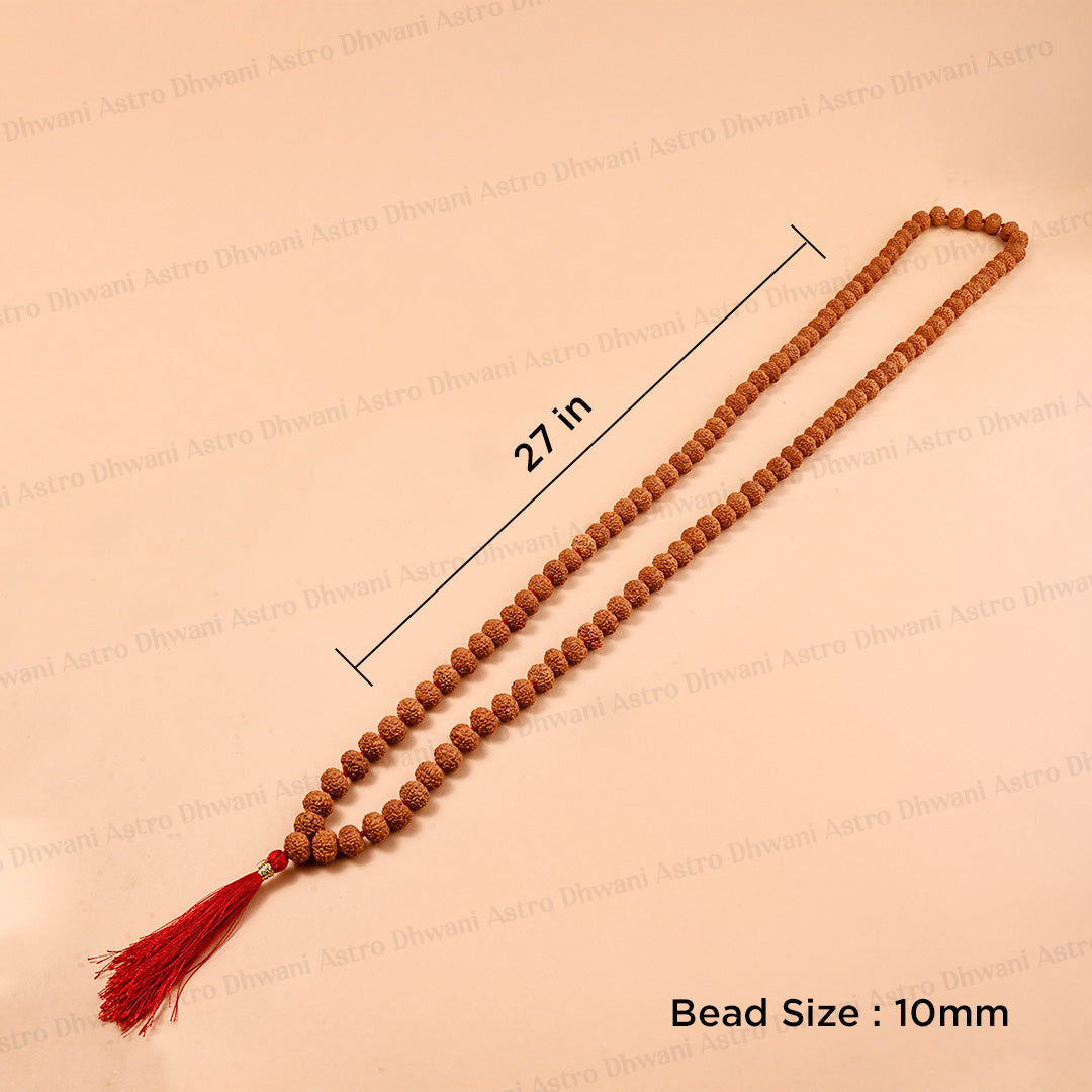 7 Mukhi Rudraksha Mala – Sacred Spiritual Necklace for Prosperity, Meditation & Inner Balance