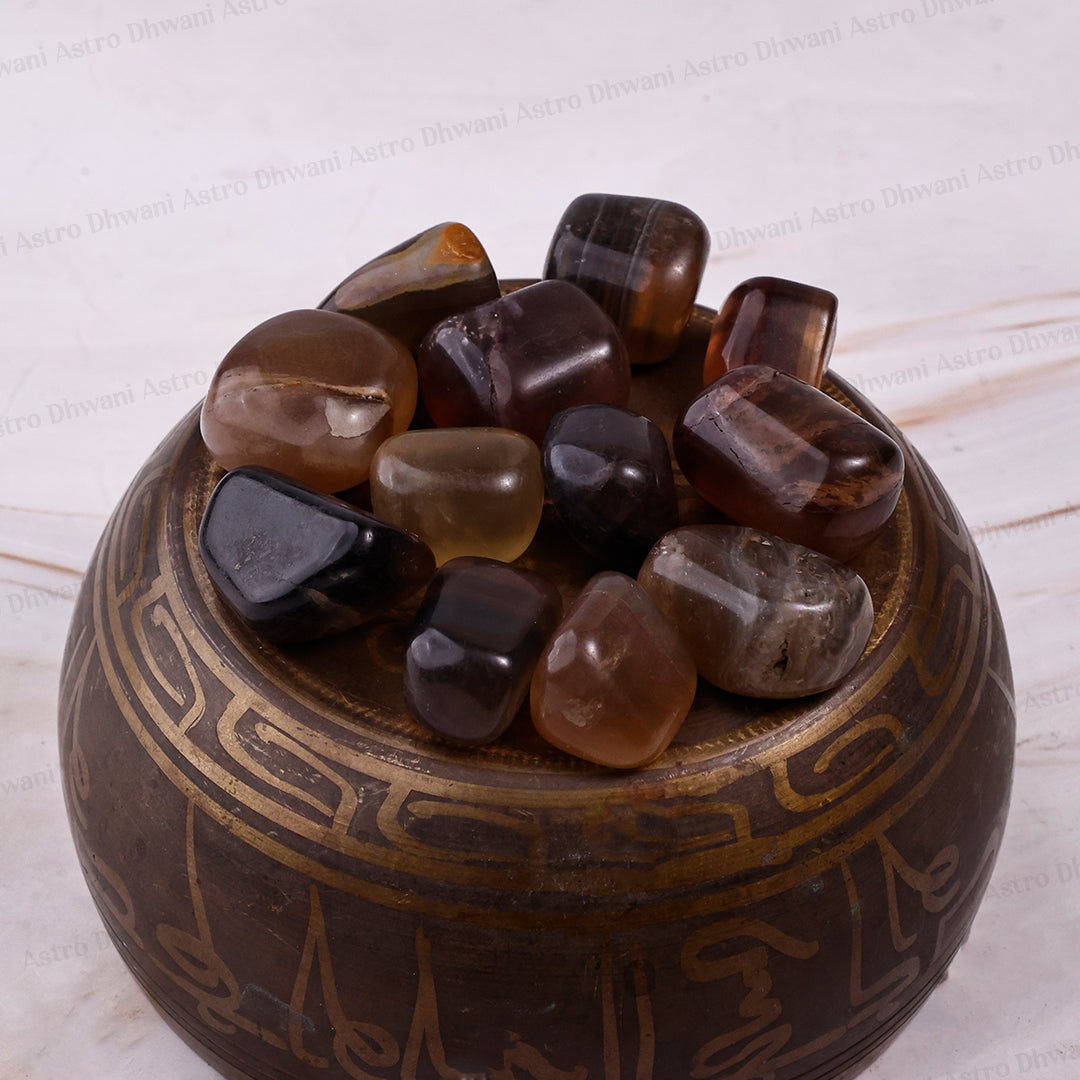 Smoky Quartz Tumble ( Abhimantrit & Certified )