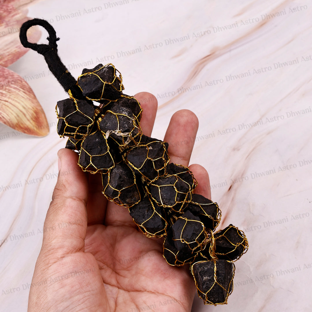 Black Selenite Wall Hanging - Abhimantrit