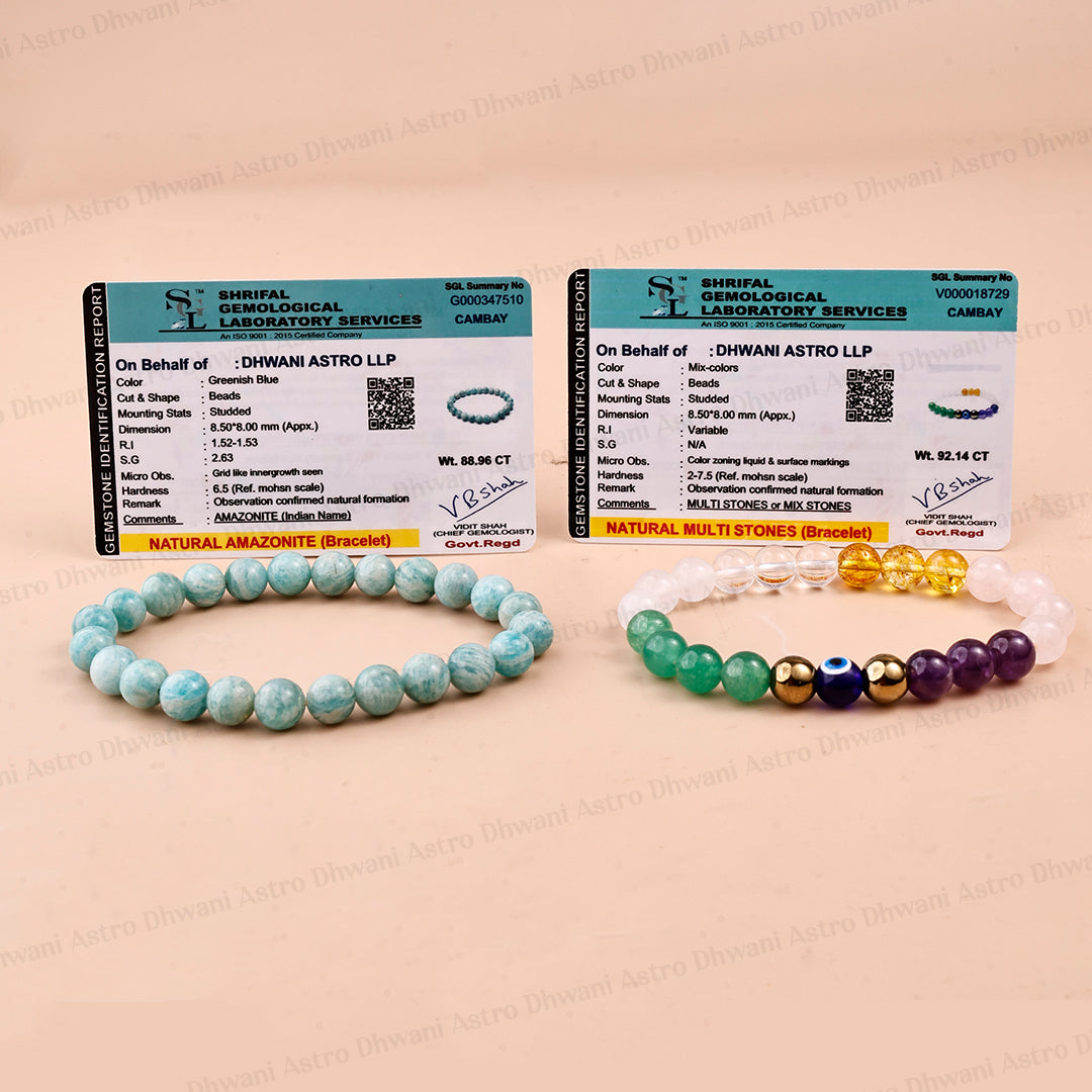 Couple Forever Love Combo Bracelets - Abhimantrit & Certified