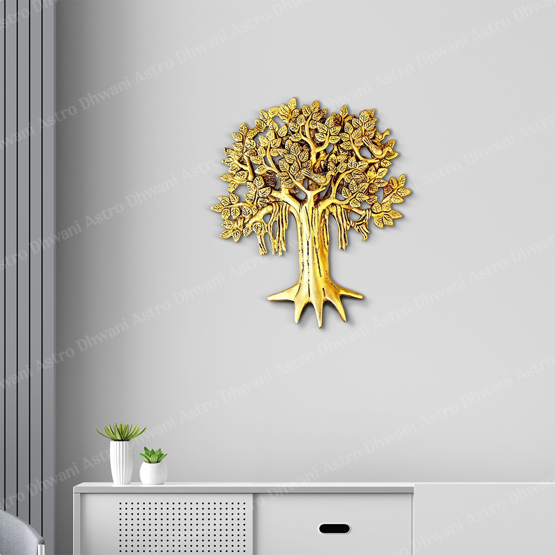 Brass Kalpavriksh Tree Wall Hanging for Prosperity & Vastu
