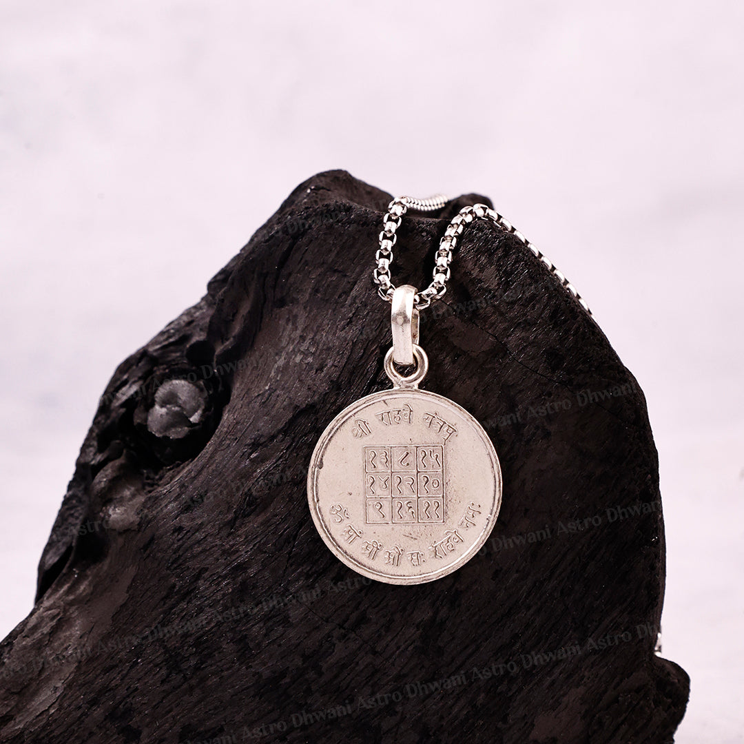 Shree Rahu Yantra (Pure Silver) Pendant