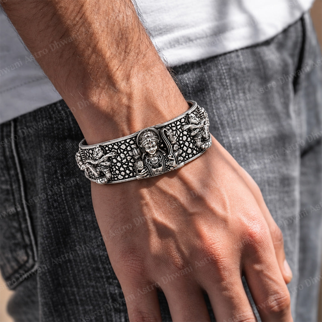 Shree Ram Kada (Silver Oxidize) - Abhimantrit