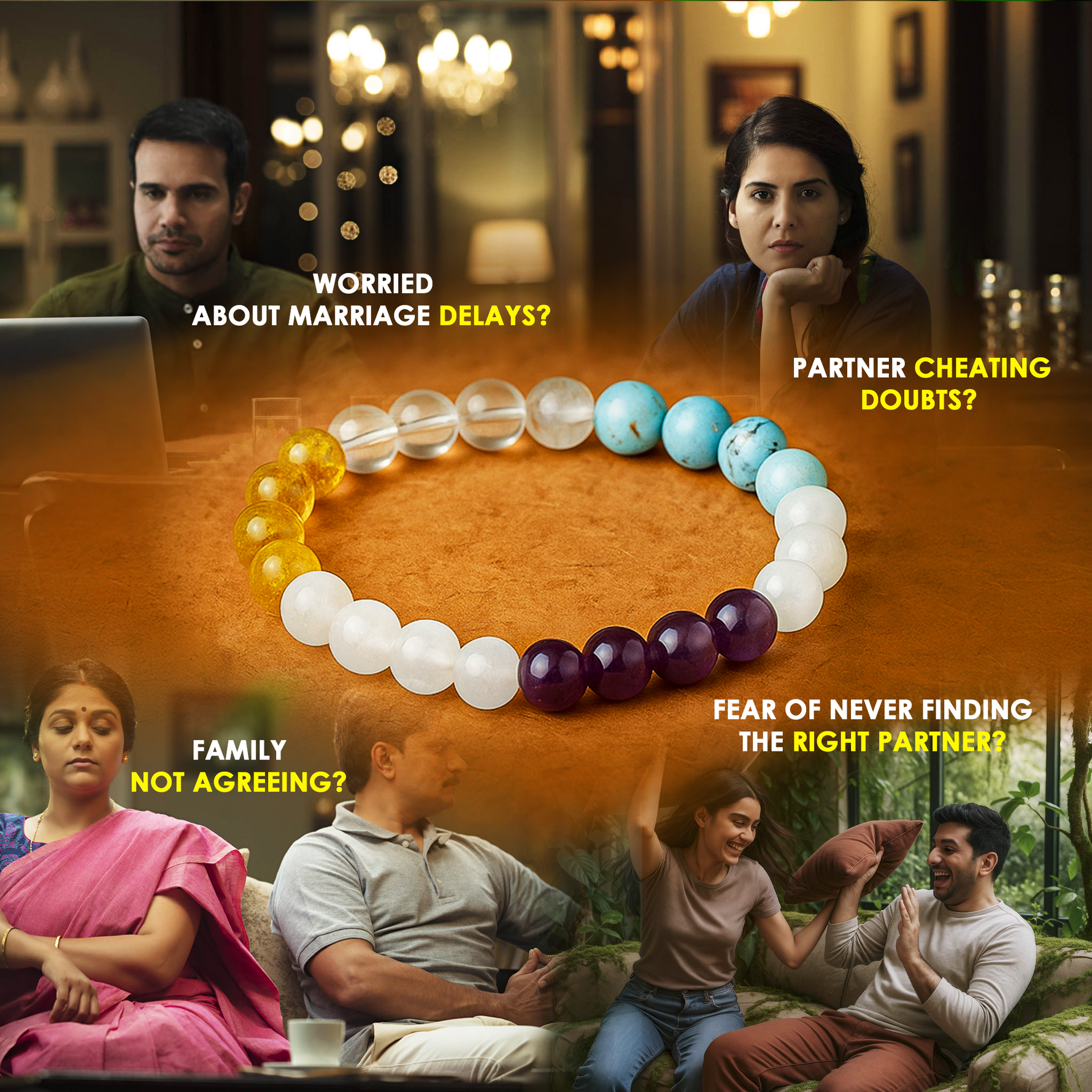 Premium Love Marriage Bracelet - Abhimantrit & Certified
