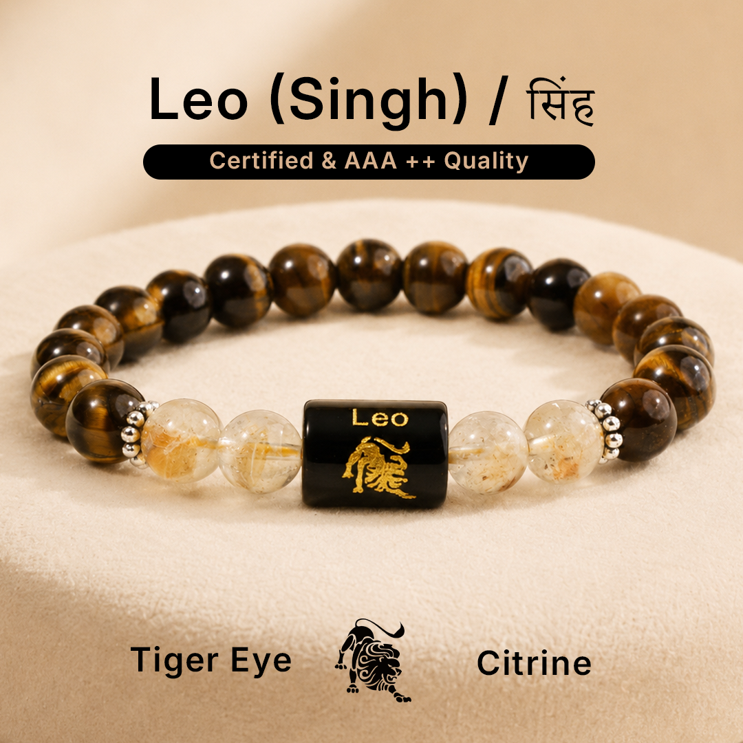 Zodiac Sign Bracelet – All 12 Signs | Energized Gemstone Bracelet | Dhwani Astro