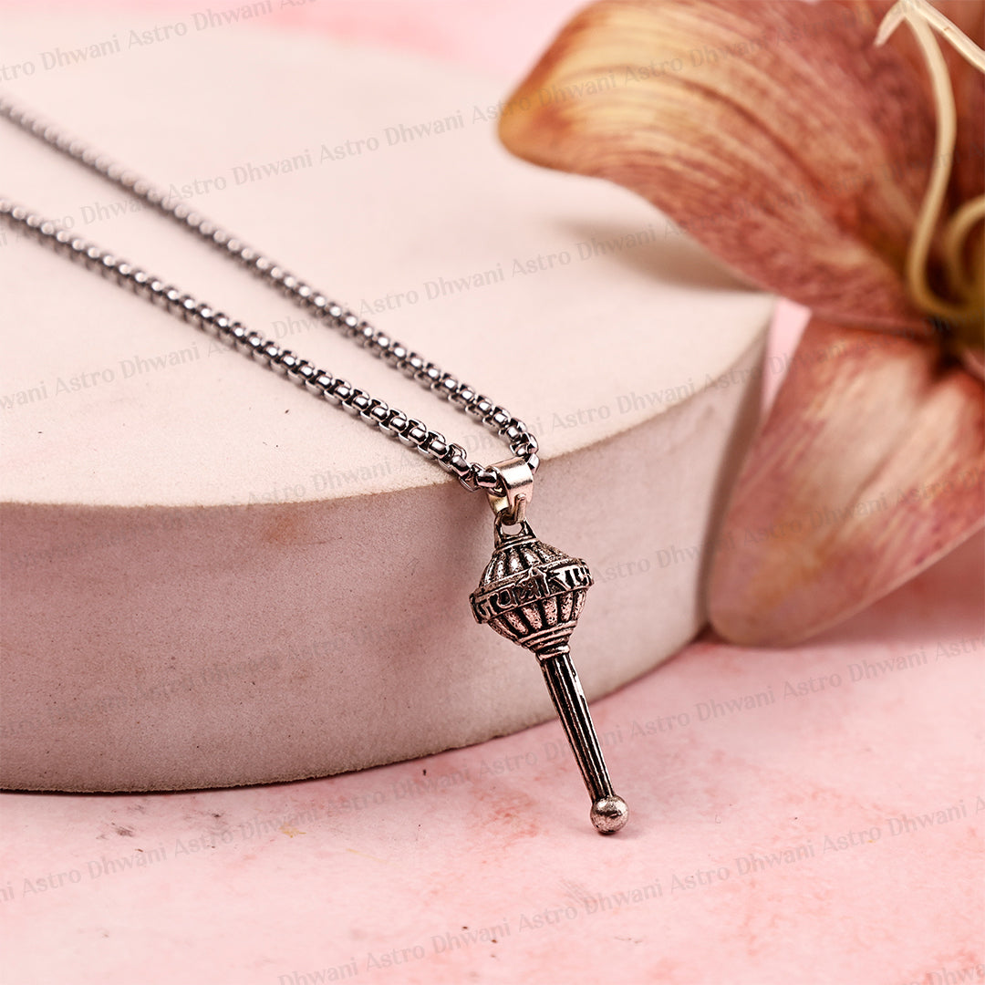 Silver Hanuman Ji Gada Pendant ( Blessings & Protection)- Abhimantrit