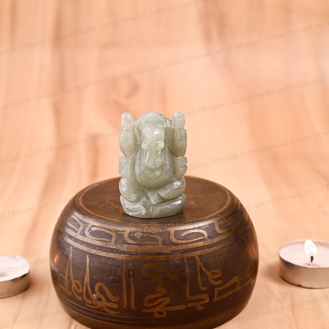 Green Aventurine Ganesha - Abhimantrit
