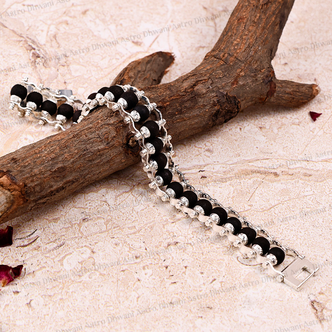 Silver Plated Karungali Bracelet