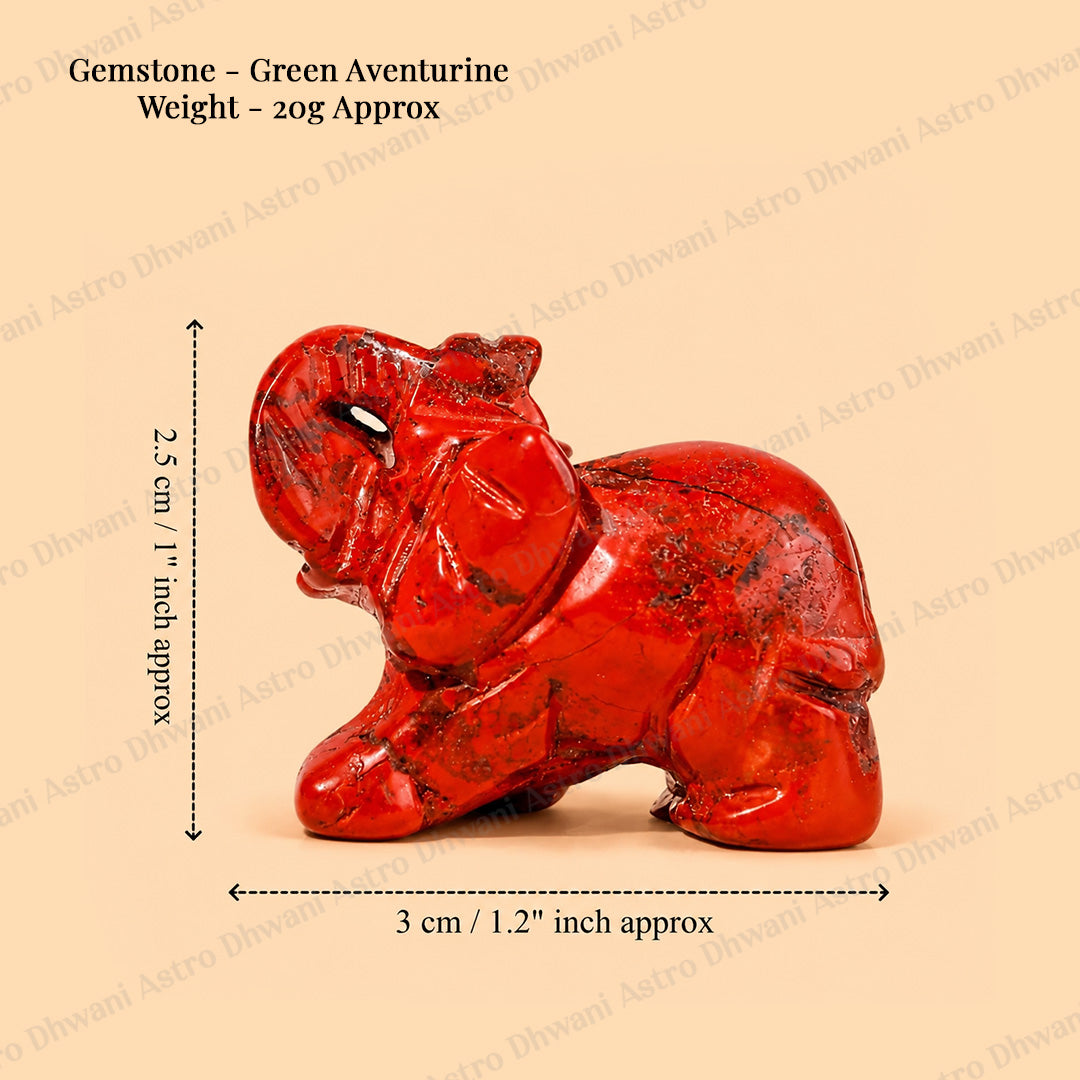Red Jasper Divine Elephant