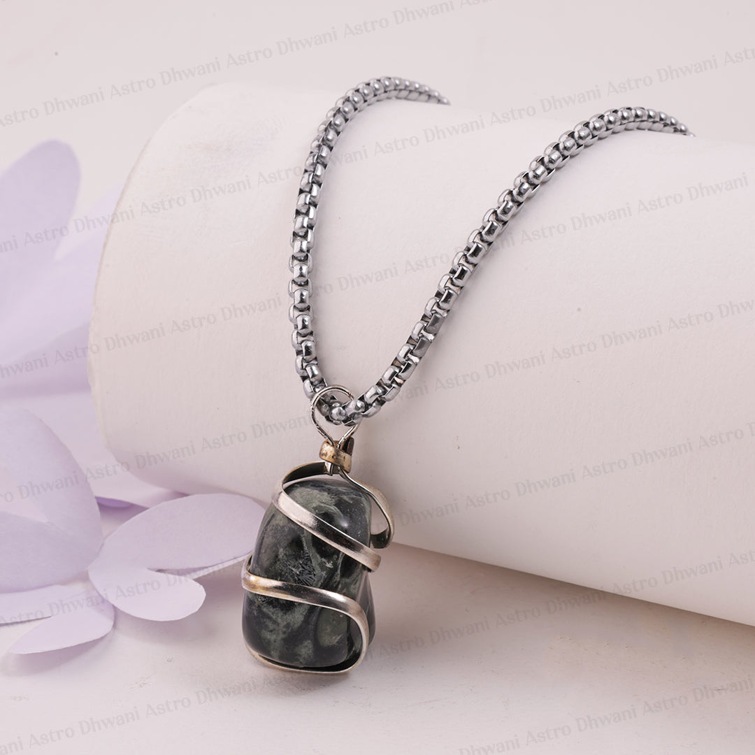 Kambaba Jasper Wrapping Pendant - Abhimantrit