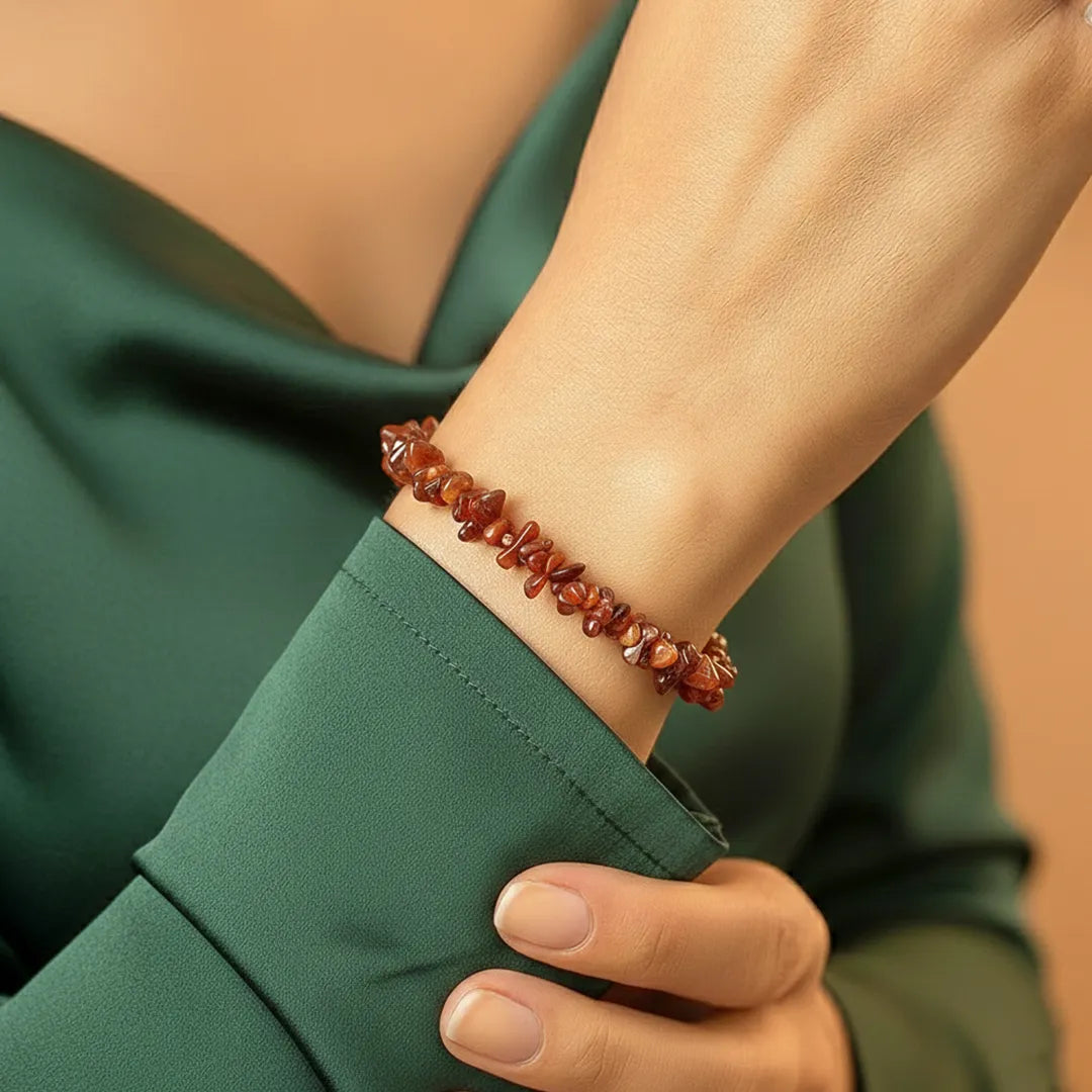 Helps Purify Blood, Lungs, Liver and Heart: Carnelian Uncut Bracelet