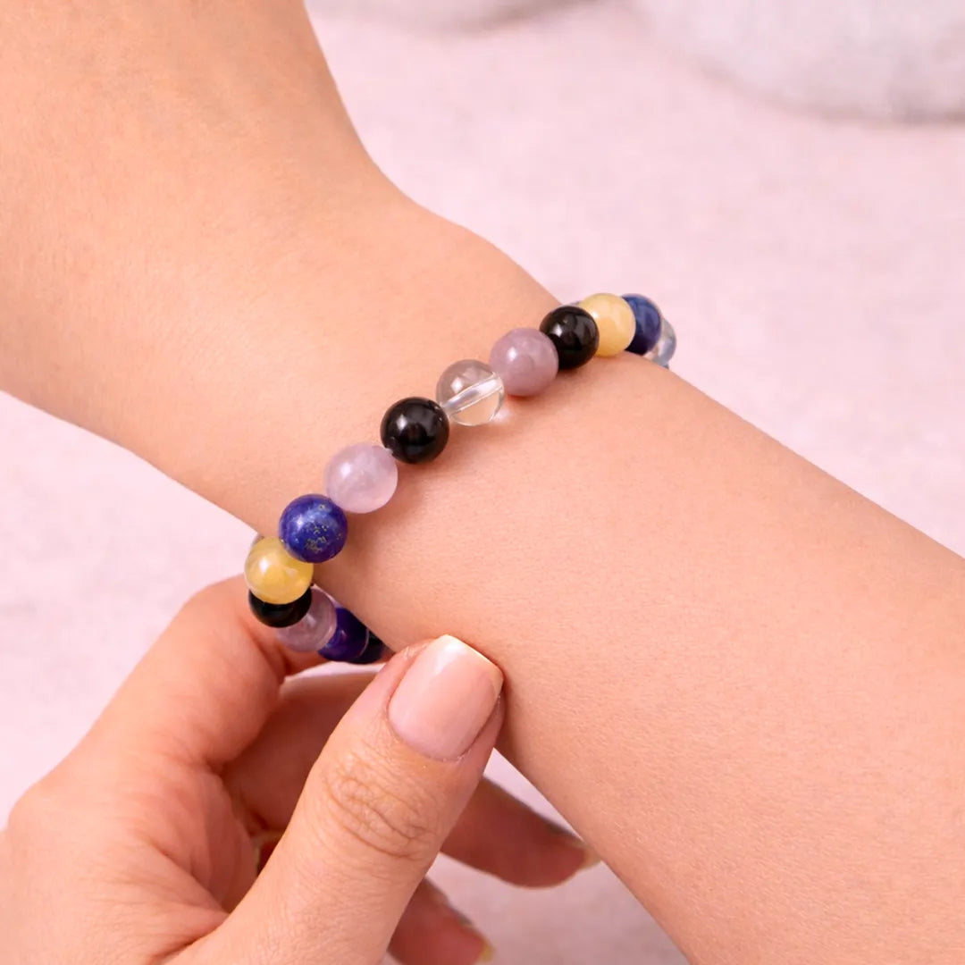 Capricorn Zodiac Bracelet – Natural Multi Stone Bracelet for Stability – Abhimantrit