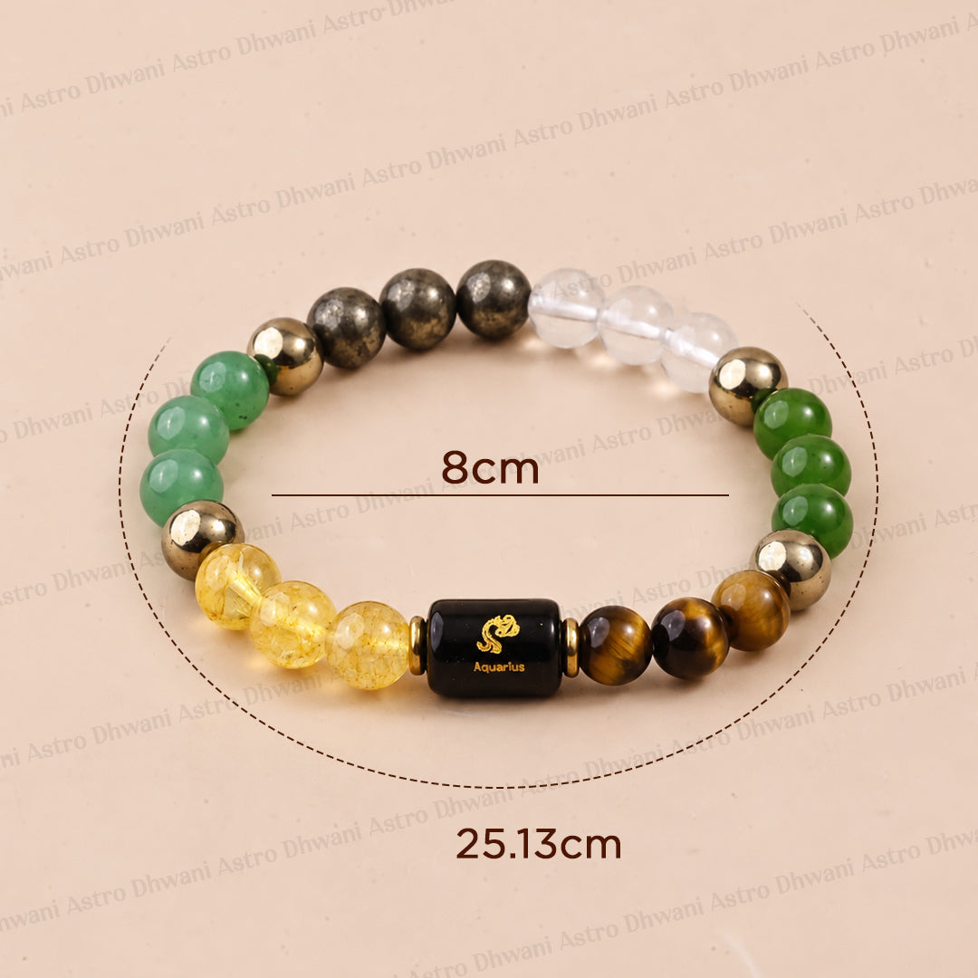 Dhan Yog Bracelet with Aquarius ( कुंभ ) Zodiac Sign