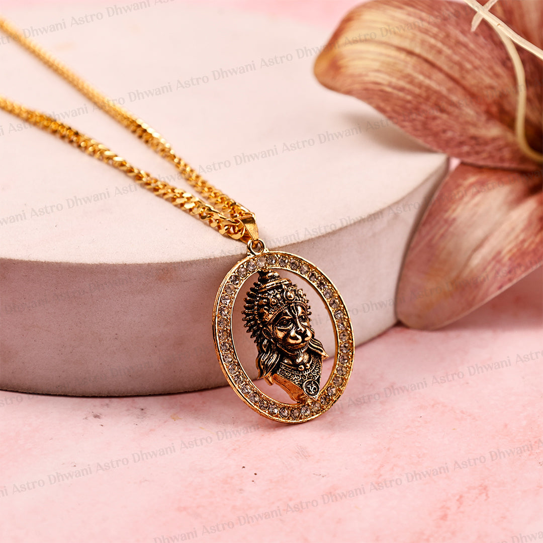 Golden Hanuman Ji Pendant (Blessing & Protection) - Abhimantrit