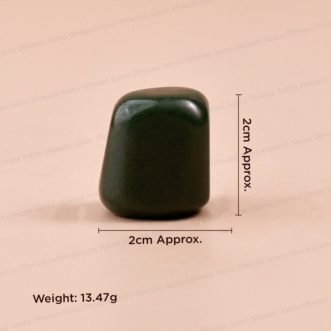 GREEN JADE TUMBLE ( Abhimantrit & Certified )