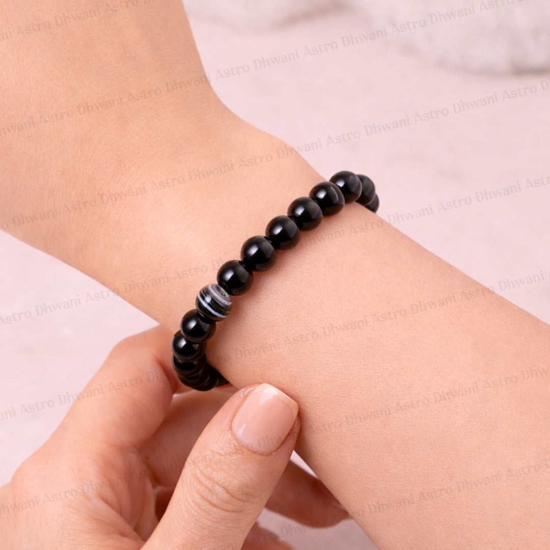 Negative Energy & Tantra Mantra Protection: Black Sulemani Bracelet - Abhimantrit & Certified