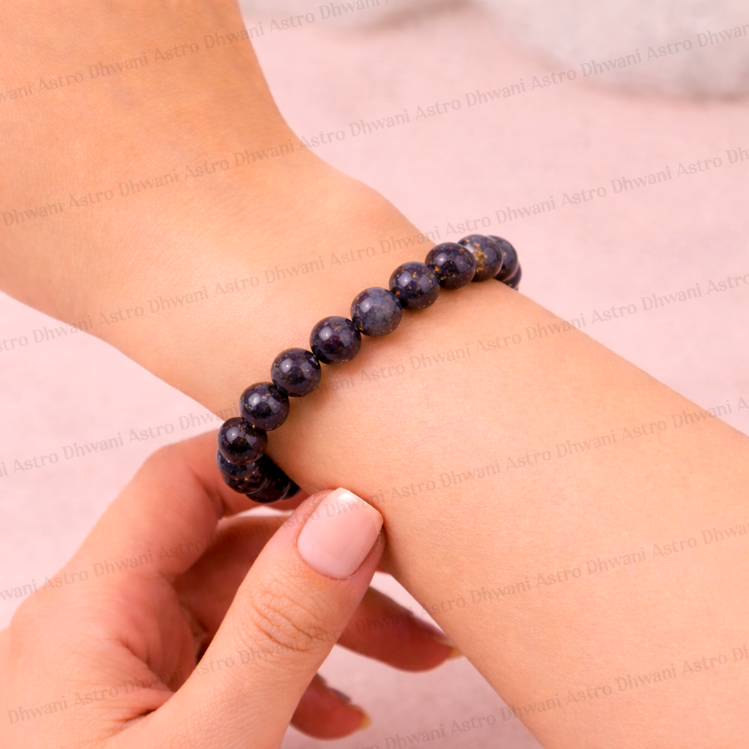 Release the Cause of Addiction: Iolite Bracelet - Abhimantrit & Certified