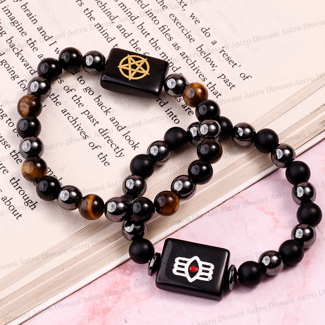 Har Manokamna Purti Combo (Divya Shakti Bracelet & Shiv Netra Bracelet) - Abhimantrit & Certified