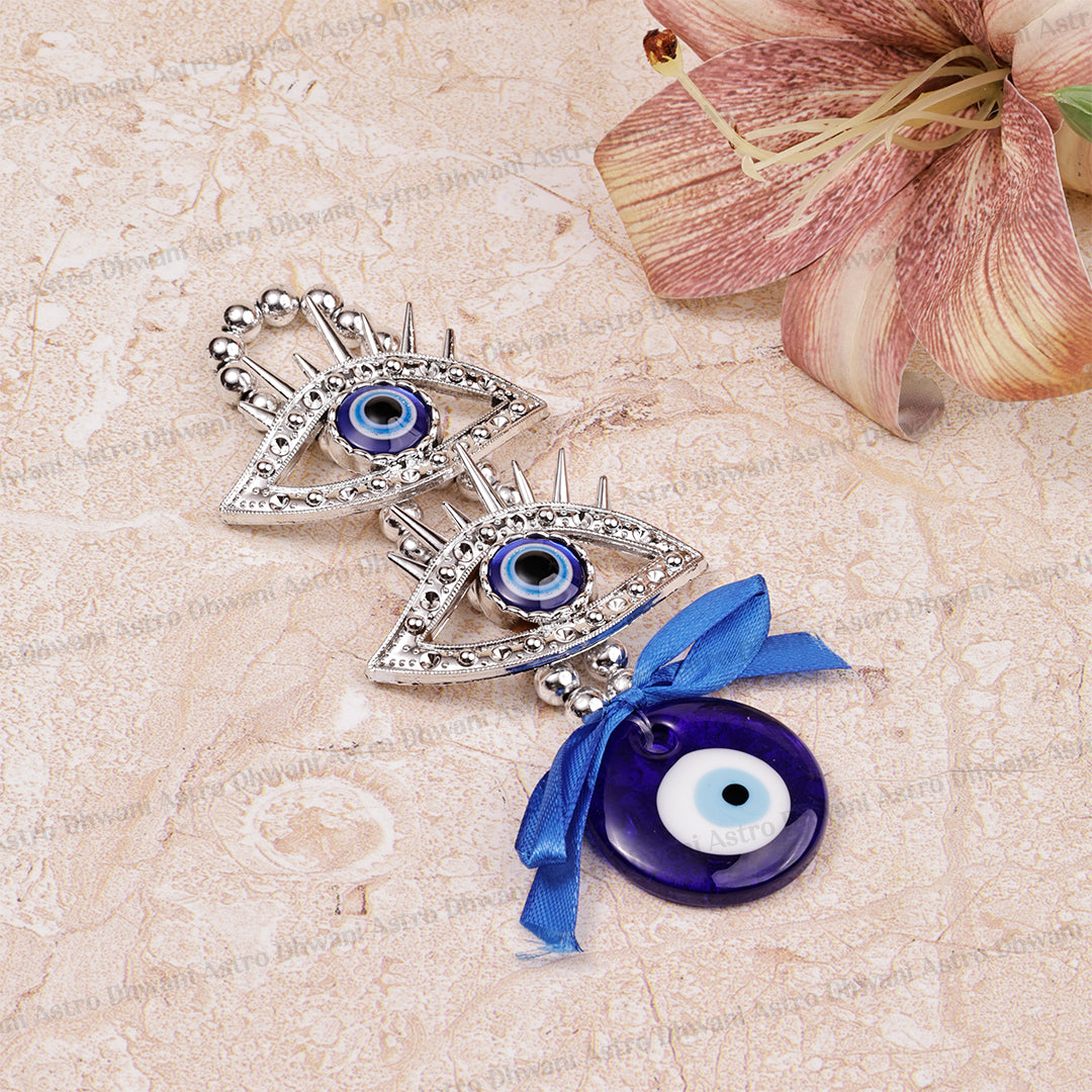 2 Eyelash with Evil Eye Hanging - Abhimantrit