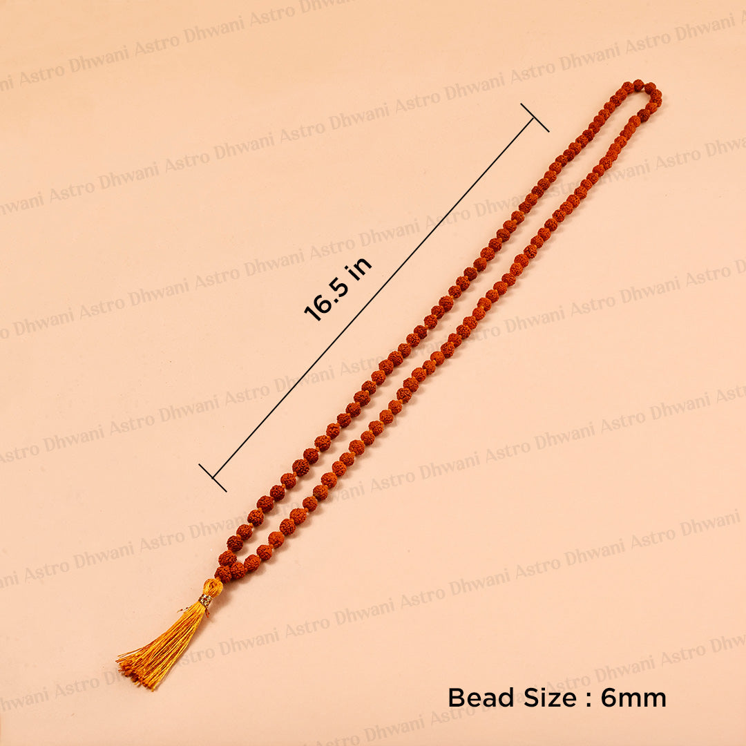 5 Mukhi Rudraksha Mala | Sacred Rudraksha Necklace for Meditation, Prayer, Japa & Spiritual Growth