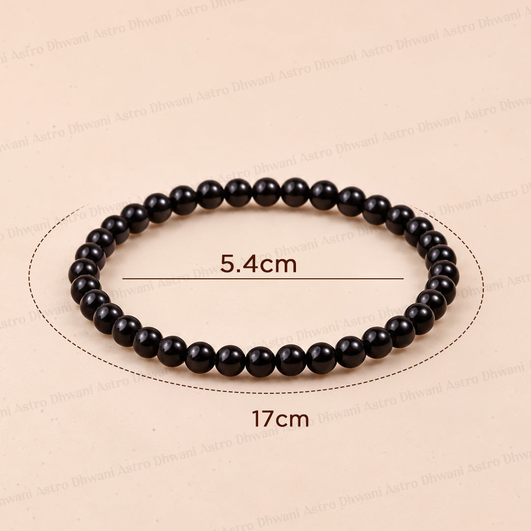 Remove Psychic Smog from Your Aura (Black Obsidian) Bracelet - Abhimantrit & Certified
