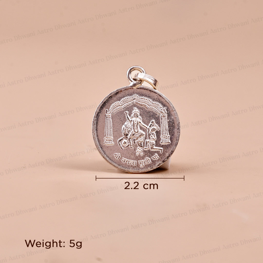 Baglamukhi Yantra (Pure Silver) Pendant