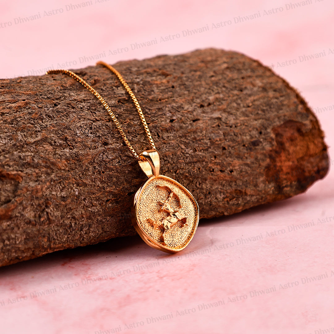 Sagittarius Zodiac Sing Gold Plated Pendant