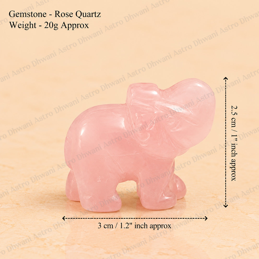 Rose Quartz Devine Elephant