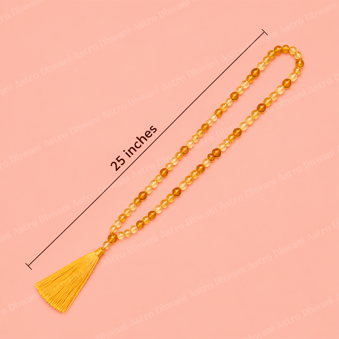 Yellow Aventurine Ganth Mala Japa Mala ,Meditation Puja Spiritual  Practice