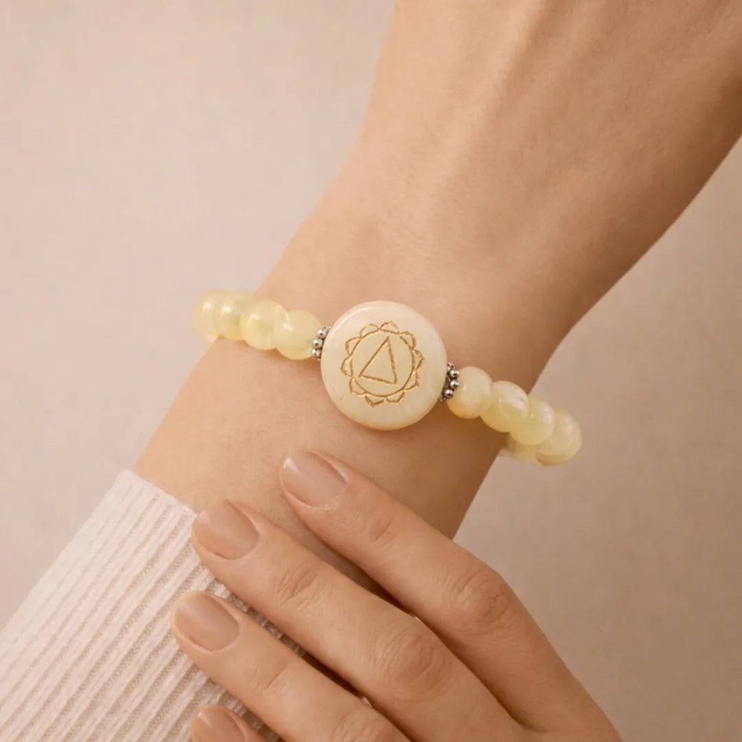 Yellow Calcite Solar Plexus Chakra Bracelet – Abhimantrit & Energized