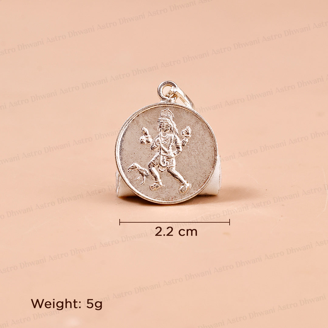 Shree Bhairav Yantra (Pure Silver) Pendant - Abhimantrit