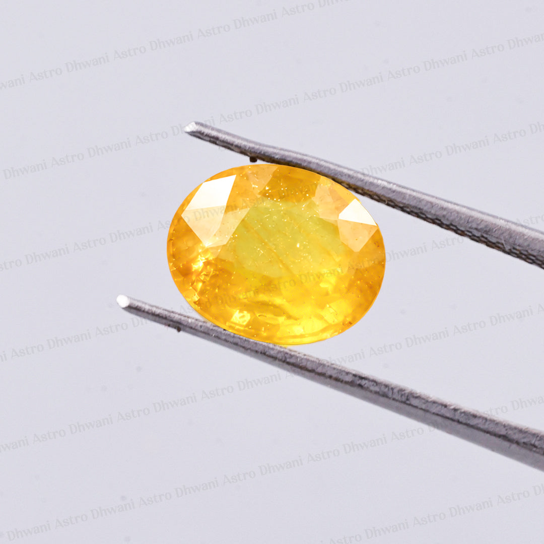 Yellow Sapphire ( Pukhraj )- 5.20 Carat