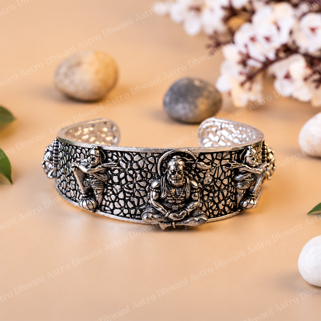 Hanuman Ji Kada (Silver Oxidize) - Abhimantrit