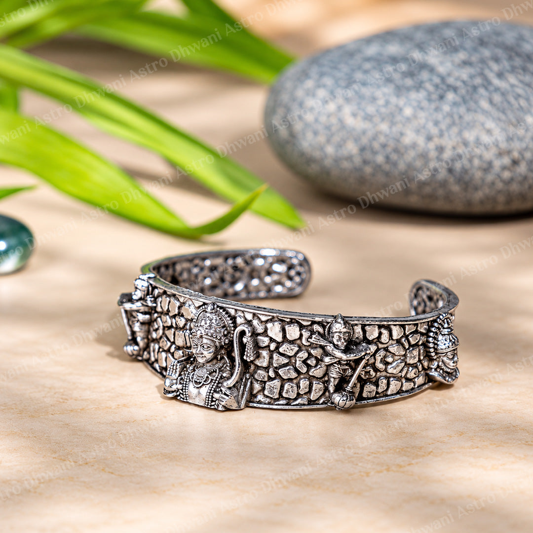 Shree Ram Kada (Silver Oxidize) - Abhimantrit