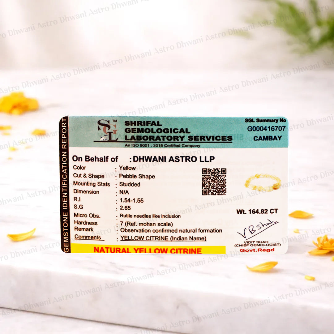 Money and Wealth Attract: Yellow Citrine Tumble Bracelet - Abhimantrit & Certified