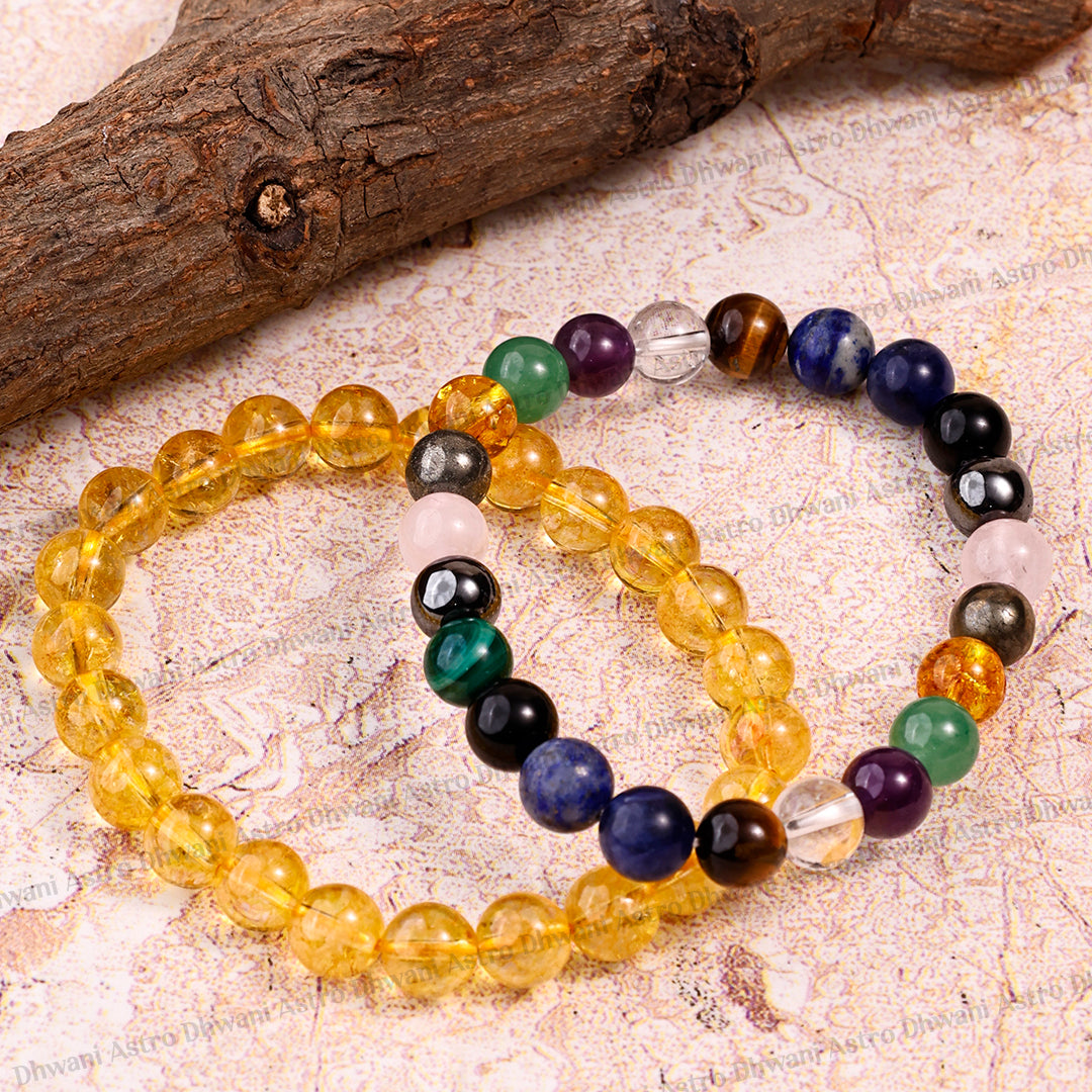 Sarkari Naukari ka Ramban: Govt & Competitive Exam & Yellow Citrine Bracelet - Abhimantrit & Certified